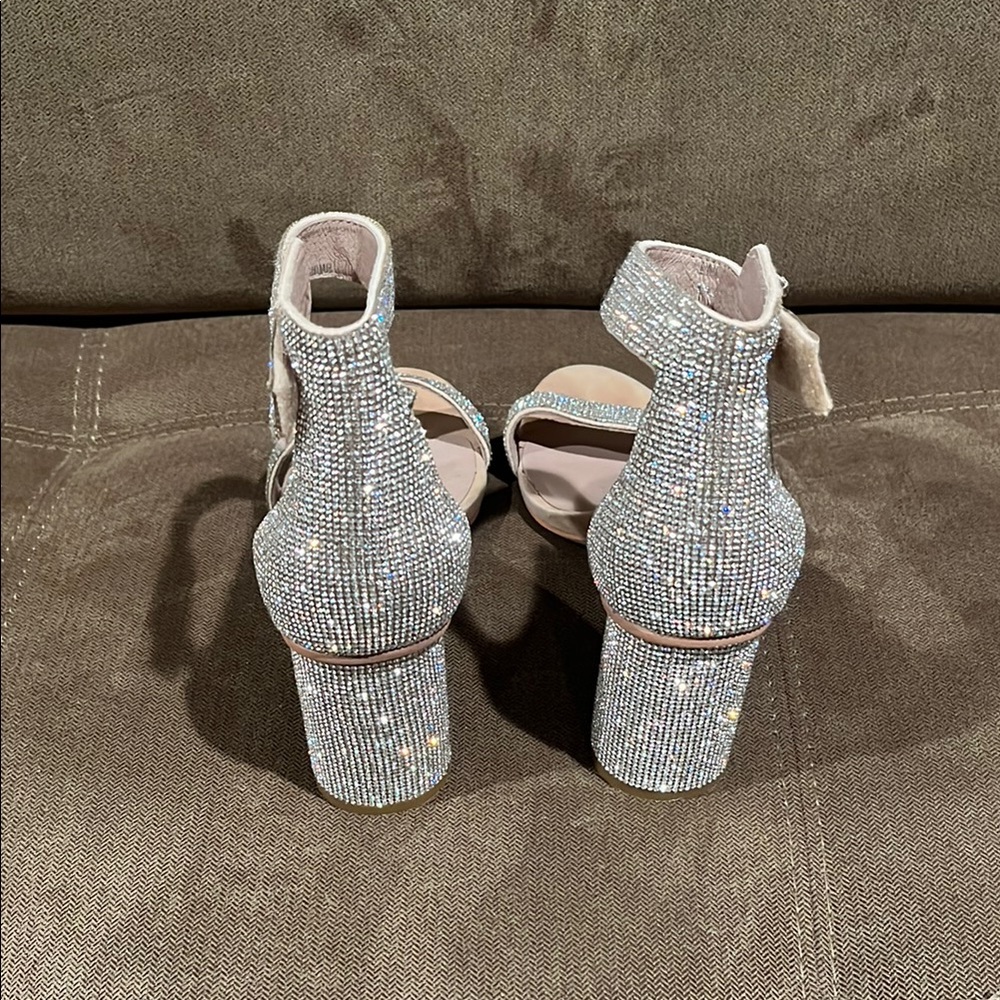 Elegant Silver High Heel Sandals